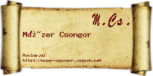 Mózer Csongor névjegykártya