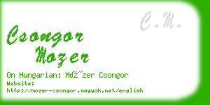 csongor mozer business card